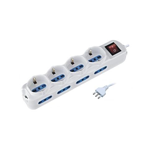 IUPS-PCP-8I4S-INT - Presa multipla 8 italiane / 4 Schuko con interruttore - Foto 1