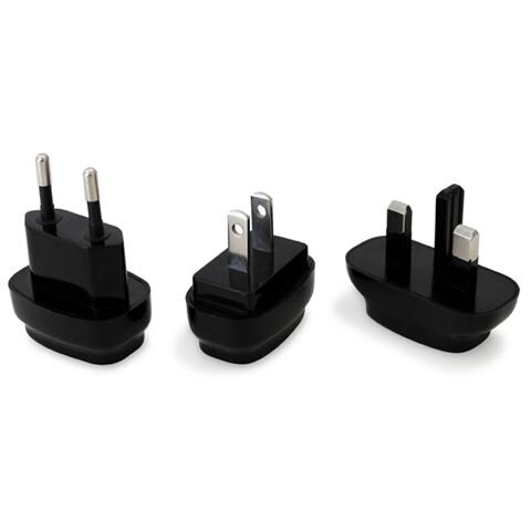 Mini Carica Batterie Da Viaggio Usb Con Plug Intercambiabili Nero - Foto 4