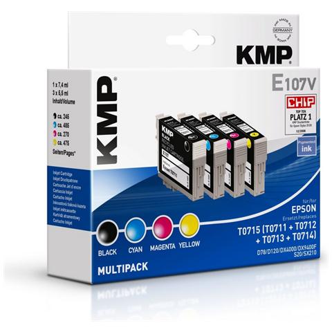 E107V Multipack BK / C / M / Y compatibile con Epson T 071 - Foto 1