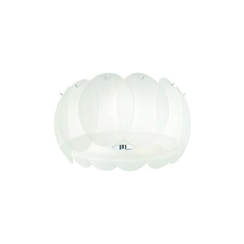 Lampada Da Parete-soffitto Ovalino Pl5 Bianco Max 5x60w E27 240v - Foto 2
