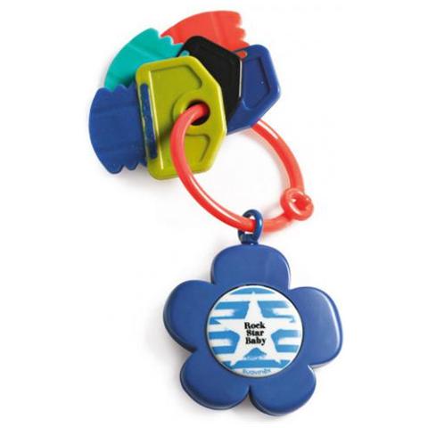 Anello Dentizione Musicale Fiore Blu - Foto 1
