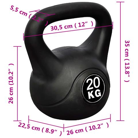 Kettlebell 20 Kg 25 X 36 Cm - Foto 4