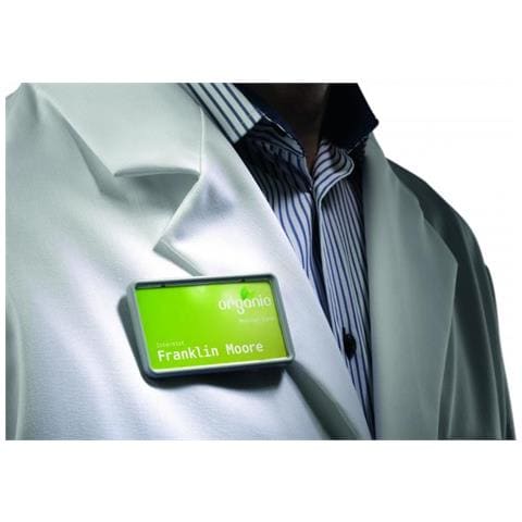 Portanome Con Cornice Colorata E Magnete Formato 40x75 Mm. Grigio 25 Pz - Foto 1