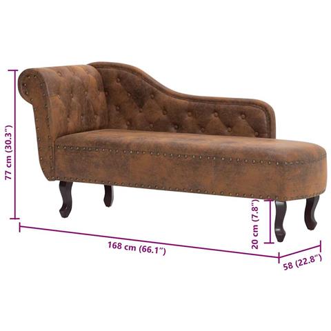 Poltrona Relax Marrone In Pelle Scamosciata Artificiale - Foto 2