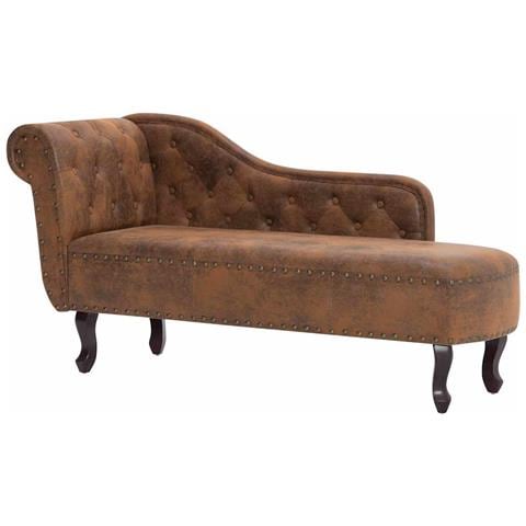 Poltrona Relax Marrone In Pelle Scamosciata Artificiale - Foto 1