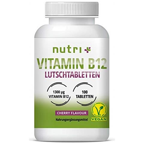 Pastiglie Di Vitamina B12 - Vegane E Alte Dosi - 1300µg (mcg) 100 Compresse Vegane Per Succhiare - Metilcobalamina Attiva - Aroma Di Ciliegia - Con Xilitolo - Foto 1