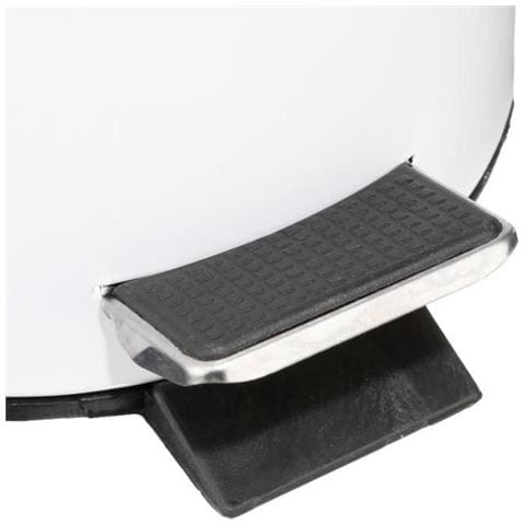 Pattumiera In Metallo - 3 L - H 24,5 Cm - Bianco - Foto 2