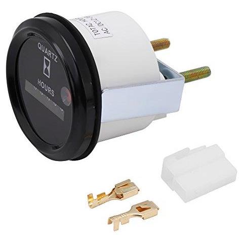 Tester Di Ora Al Quarzo 12-36v Dc Ac 6 Cifre Accurate Tester Gauge Rotonda Per La Barca Vari Tipi Di Auto Il Motore Del Camion - Foto 1