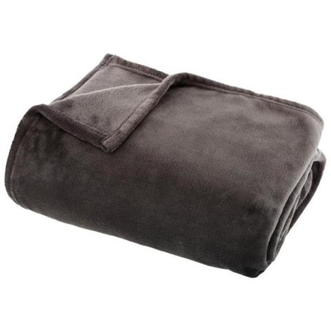 Coperta In Flanella A Quadri - 180 X 230 Cm - Grigio Scuro - Foto 1