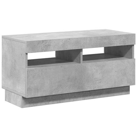 Mobile Porta TV con Luci LED Grigio Cemento 80x35x40 cm - Foto 11