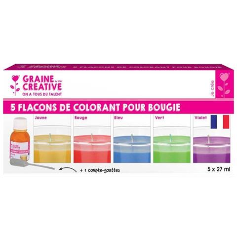 5 Coloranti Per Candela - Giallo-rosso-blu-verde-viola - Foto 1