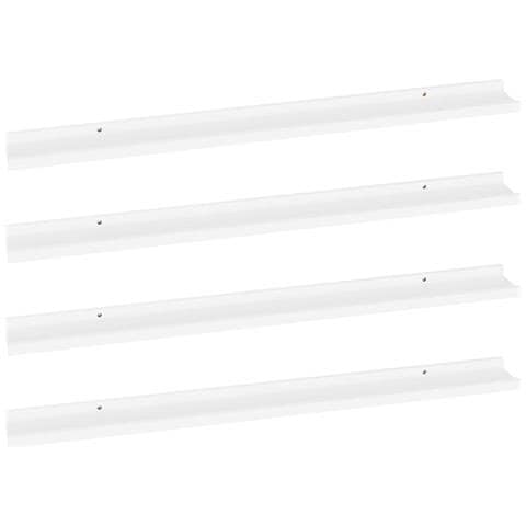 8 Mensole Portaoggetti Da Parete 91,4 Cm - Kit Supporti Metallici Regolabili In Argento, Robusti E Antiruggine - 5
