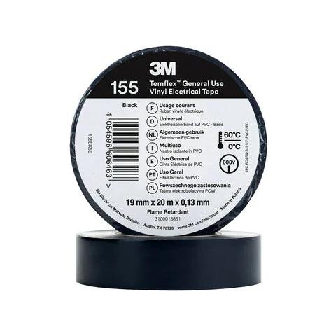 Nastro Isolante Temflex 155 Pvc 19mm X 20m 7100184744 Nero Pvc - Foto 1