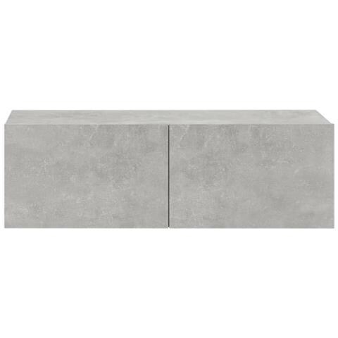 Mobili Tv Da Parete 2 Pz Grigio Cemento 100x30x30 Cm In Legno - Foto 2