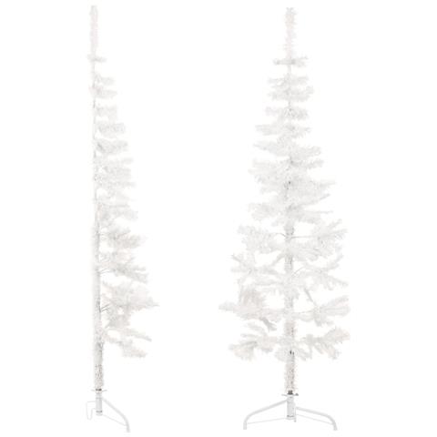 Albero Natale Artificiale Sottile A Metà Supporto Bianco 180 Cm - Foto 8