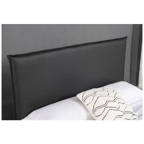 Chester Letto 160x200 In Ecopelle Nere - Foto 11