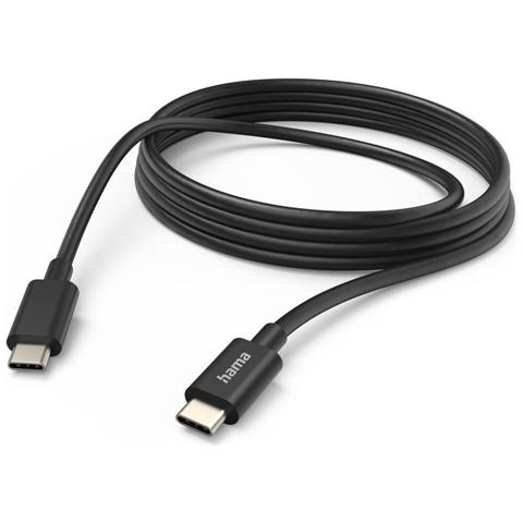Usb-c To Usb-c Quick Charging Cable, Usb 2.0, 3 Metre, Black - Foto 2