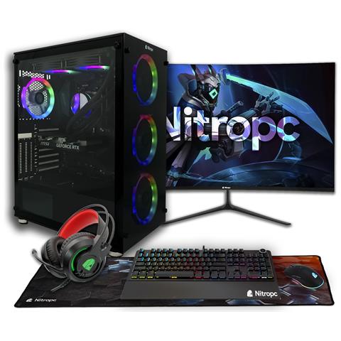 PC Gaming Completo Diamond Plus Intel Core i7-13700KF RAM 32 GB DDR4 SSD 2 TB Nvidia GeForce RTX 3060 12 GB Windows 11 Home Monitor 27" e Accessori - Foto 1