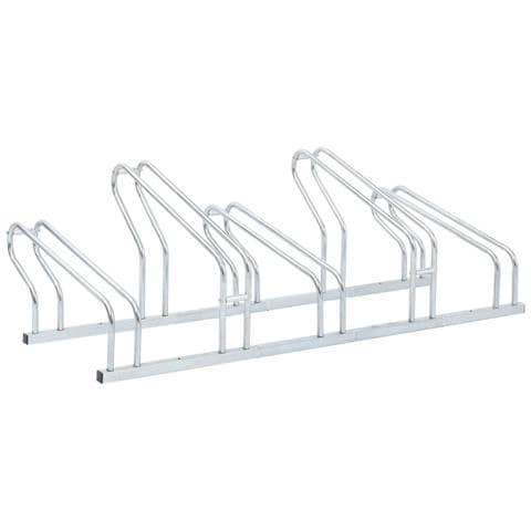 Supporto Per 5 Bici Da Pavimento Autoportante Acciaio Zincato - Foto 1