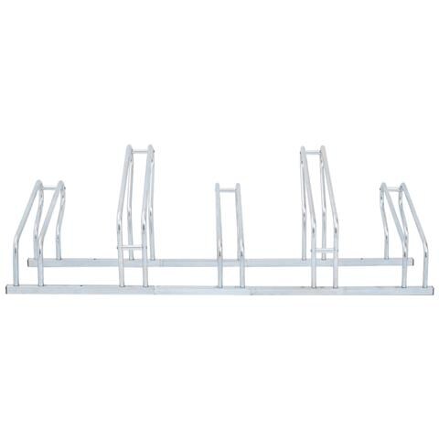 Supporto Per 5 Bici Da Pavimento Autoportante Acciaio Zincato - Foto 3