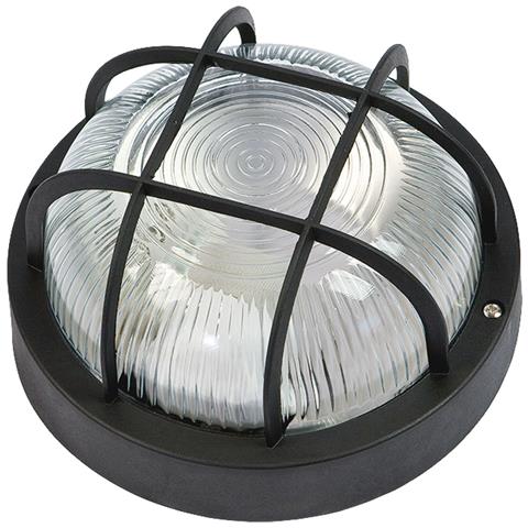 Plafoniera Applique Brixo Tonda Per Uso Esterno Altezza 17 Cm - Black - Foto 1