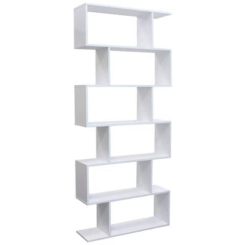 Libreria In Nobilitato Bilaminato A 6 Ripiani Linea Elegance - White - Foto 1