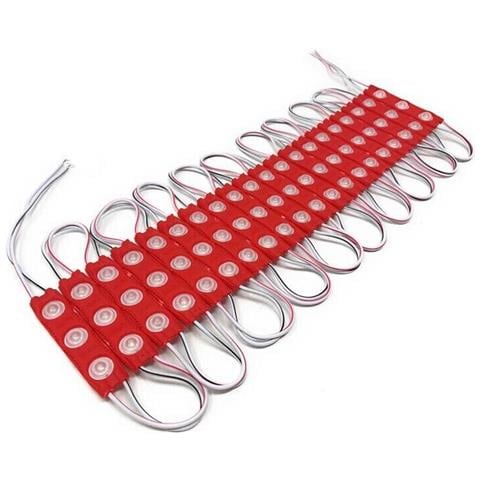 Modulo Led 12v 20 Strisce Per Insegne Tabelle Striscia Luce Colore Rosso - Foto 1