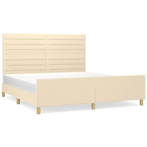 Giroletto Senza Materasso Crema 180x200 Cm In Tessuto - Foto 2