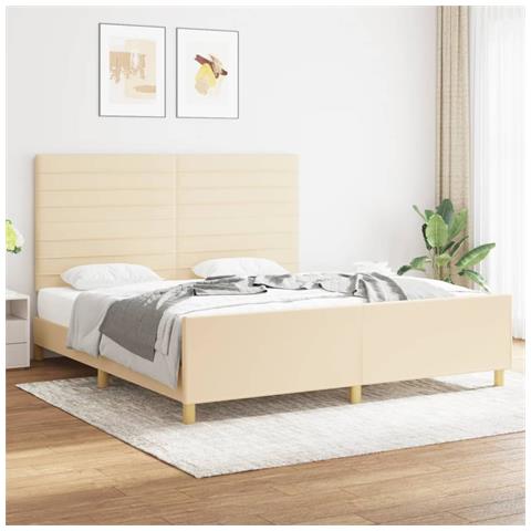 Giroletto Senza Materasso Crema 180x200 Cm In Tessuto - Foto 1