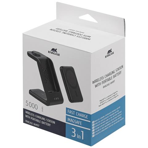 VA4917 Caricabatterie per dispositivi mobili Auricolare, Smartphone, Orologio intelligente Nero USB Carica wireless Interno - Foto 2