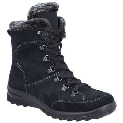 Black Casual Closed Ladies Mid Height Boots Stivali Pelle Scamosciata /nabuk Scarpe Donna Nero Eu 42, L7145-00 - Foto 1