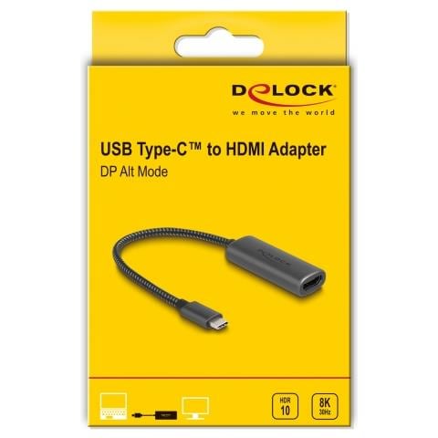 Adattatore USB Type-C per HDMI (DP Alt Mode) 8K con funzione HDR alluminio - Foto 2