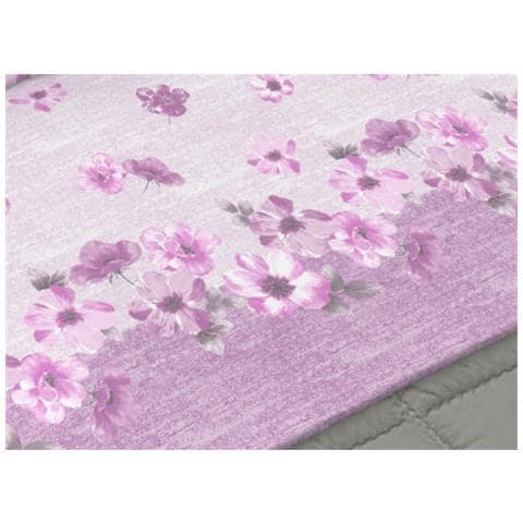 Completo Lenzuola Matrimoniale 100% Cotone Made Italy Disegno Emma Cn Matrimoniale Viola - Foto 2