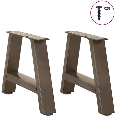 Gambe Tavolino Da Caffè A A 2 Pz 50x(30-31) Cm In Acciaio - Foto 3
