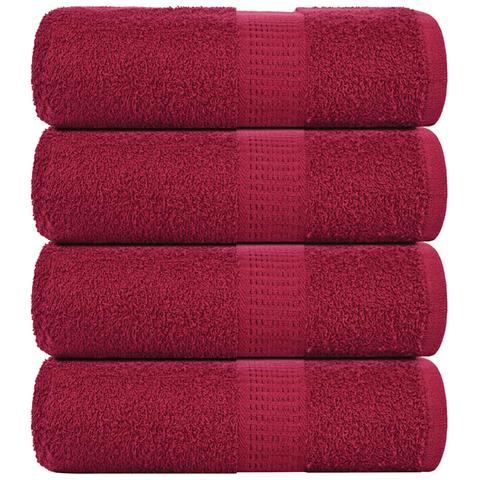 Asciugamani Per Sapone 4 Pz Bordò 30x30 Cm 360 G/m 100% Cotone - Foto 1