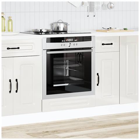Armadio Per Forno Kalmar Bianco Lucido In Legno Multistrato - Foto 3