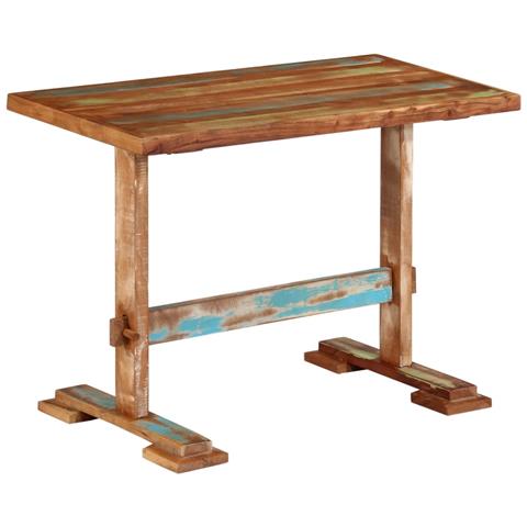 Tavolo Da Pranzo 110x55x78 Cm In Legno Massello Di Recupero - Foto 1