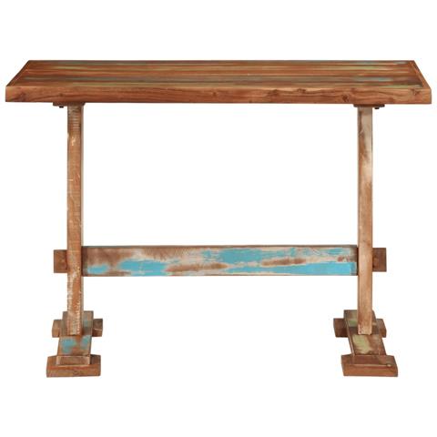 Tavolo Da Pranzo 110x55x78 Cm In Legno Massello Di Recupero - Foto 2