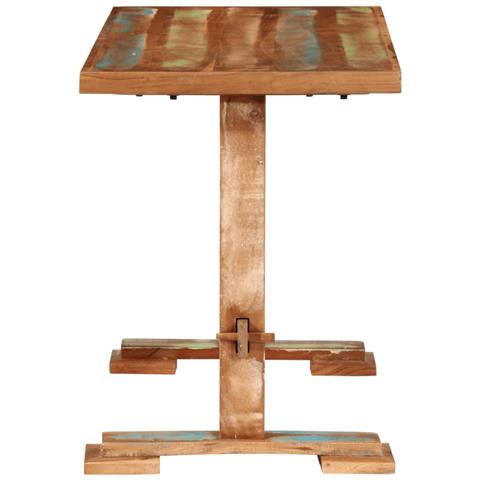 Tavolo Da Pranzo 110x55x78 Cm In Legno Massello Di Recupero - Foto 3