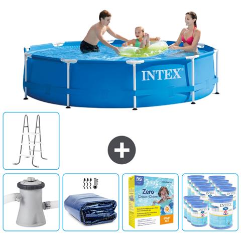 Piscina Fuori Terra - In Giro - 305x305x76 Cm - Blu - Include Accessori Coordinati Cb27 - Foto 1