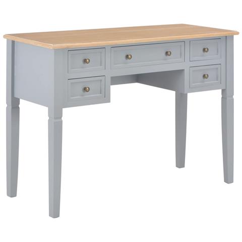 Lusso Casadino - Scrivania Grigia 109,5x45x77,5 Cm In Legno - Foto 2