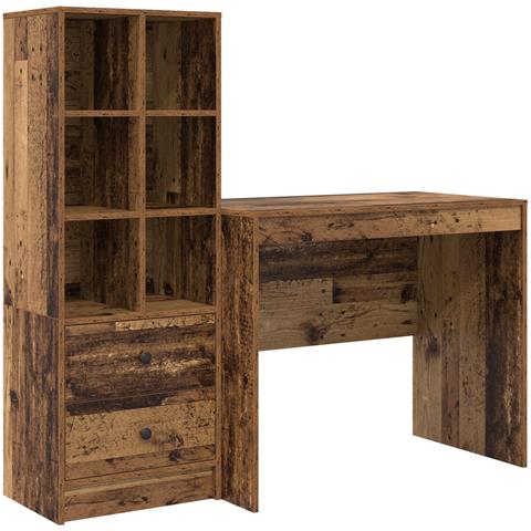 Scrivania con Storage Legno Antico Legno Ingegnerizzato - Foto 1