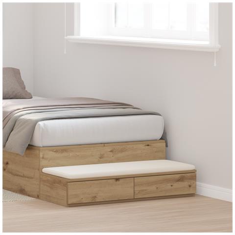 Cassetti per Letti  Rovere Artigianale 80x36,5x16,5 cm in Legno Ingegnerizzato - Foto 2