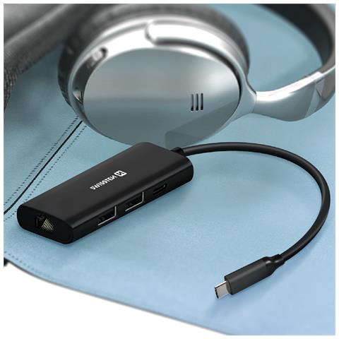 Adattatore Usb Multiport Usb-c + Hdmi 4k + Usb + Lettore Di Schede, Nero - Foto 2