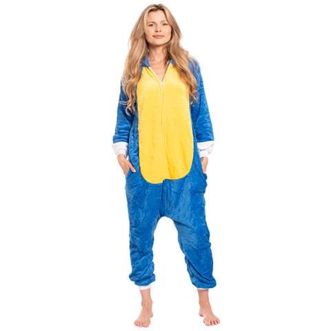 Pigiama Da Donna Tuta Kigurumi Onesie Costume Sonic Blu 175-185 Xl - Foto 2