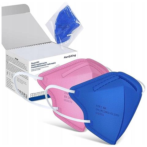 Mascherine Protettive Ffp2 20 Pezzi Blu E Rosa Alta Qualità - Foto 1