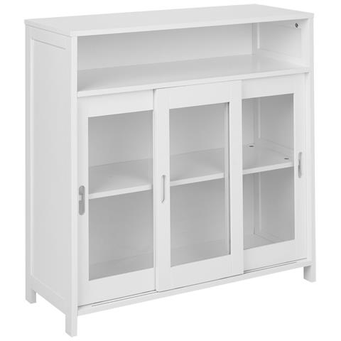 Credenza Espositiva In Vetro Crabtree 86 Cm Bianco - Foto 2