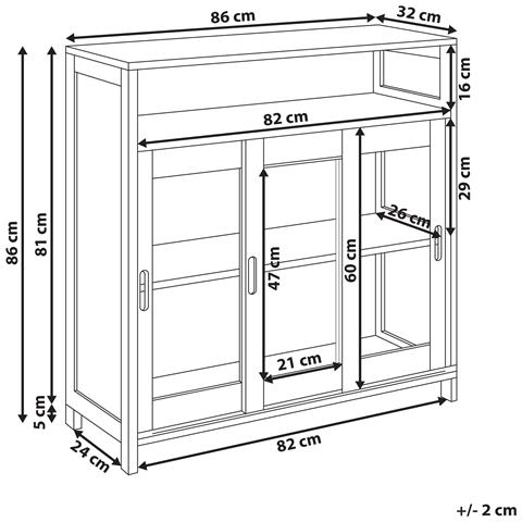 Credenza Espositiva In Vetro Crabtree 86 Cm Bianco - Foto 7