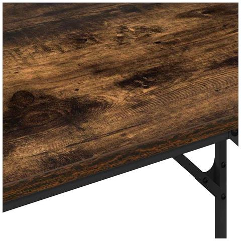 Scrivania Rovere fumo 100 x 50 x 86.5 cm Legno multistrato - Foto 9