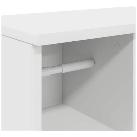 Mobile da Bagno con Portarotolo Bianco 39x22x90 cm - Foto 9